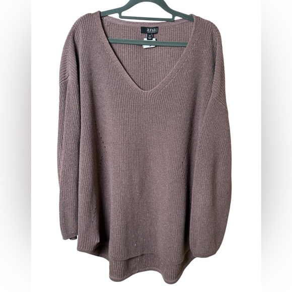 a.n.a Sweaters - a.n.a Chocolate V-Neck Women's Sweater